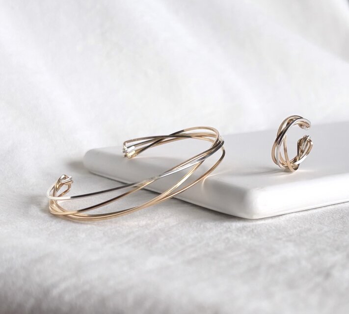 【期間限定】【秋の福袋 No.2】diagonal イヤーカフ&バングル　セット