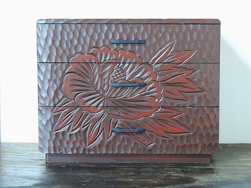 鎌倉彫引出(牡丹) | iichi 日々の暮らしを心地よくするハンドメイドや