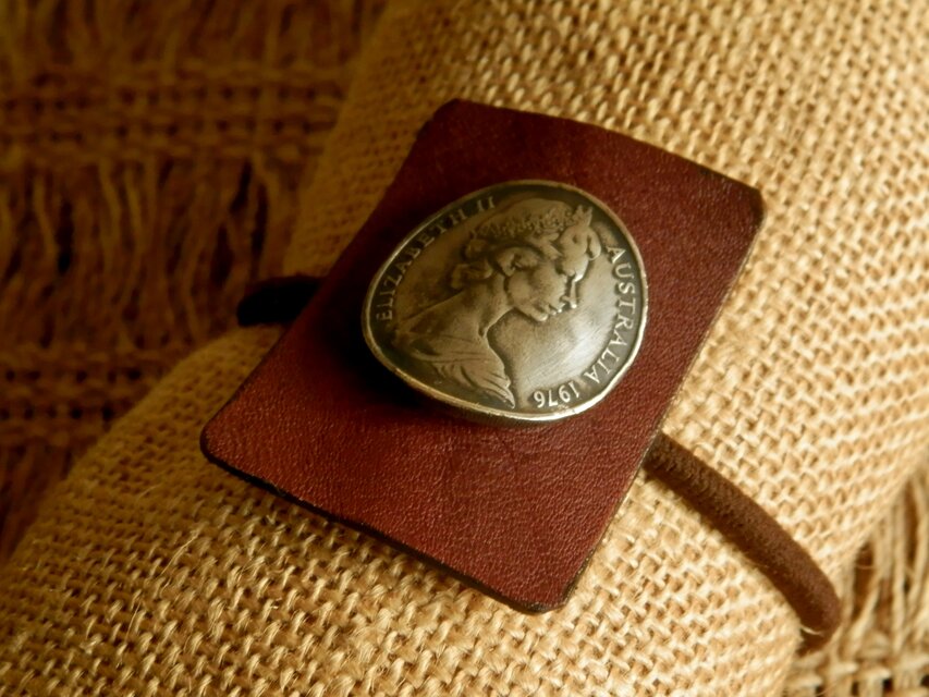 ＃H96sl  Australia Coin Hair Elastic