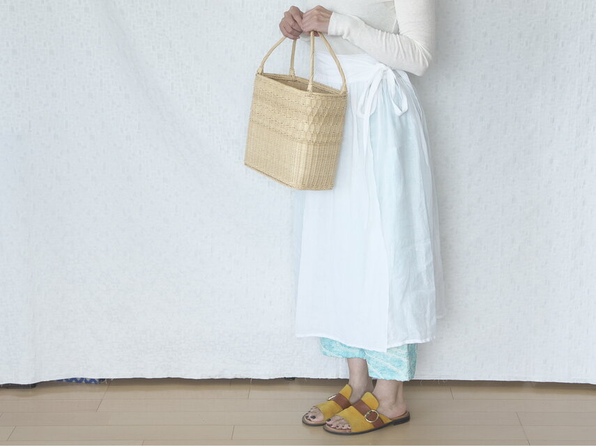 本麻　ギャザーラップスカート
