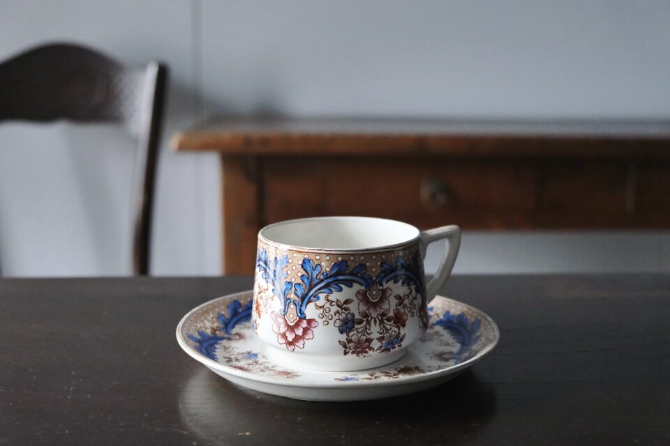  CREAMWARE CLASSICS まとめ購入 Boch Frères Keramis OLGA 手彩色 ショコラ カップ & ソーサー