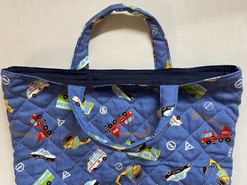 asa様専用はたらく車のレッスンバッグ シューズバッグ 内布