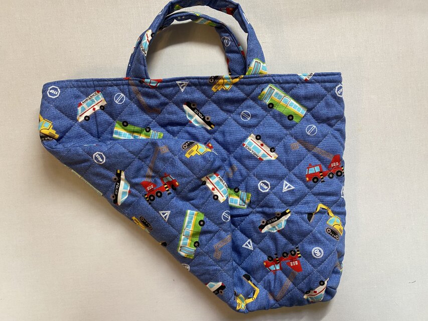 レッスンバッグ【はたらく車柄】キルティング | iichi 日々の暮らしを