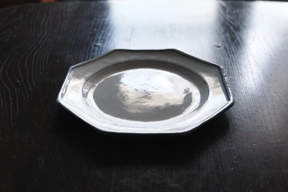 フランス ヴィンテージ ムスティエ オクトゴナル プレート 18世紀