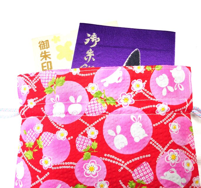 御朱印帳入れ 巾着袋 御朱印帳ケース 裏地付き 和柄 (FELICE-93