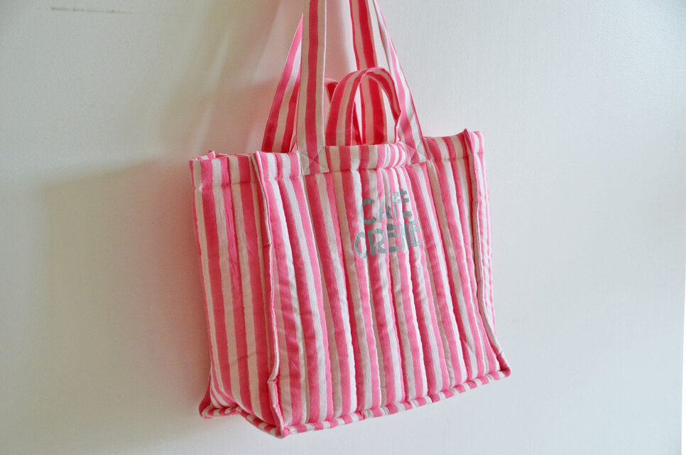 新作！2点限定！キルティングトートバッグ ハンドブロックプリント