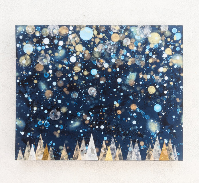 雪の森F3号（アクリル原画)