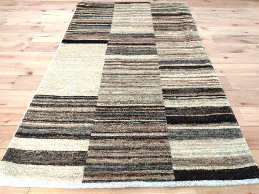 天然ラグ ガゼニラハット リビング 201×140 ザクロの木 実 タイル 天然