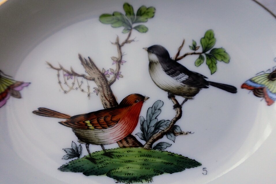 HEREND ヘレンド プレート ロスチャイルド バード 皿 3枚セット 手描き