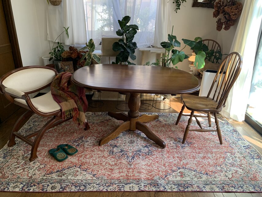 超大判 コーラルレッド 265×144 トルコヴィンテージラグ メダリオン 超