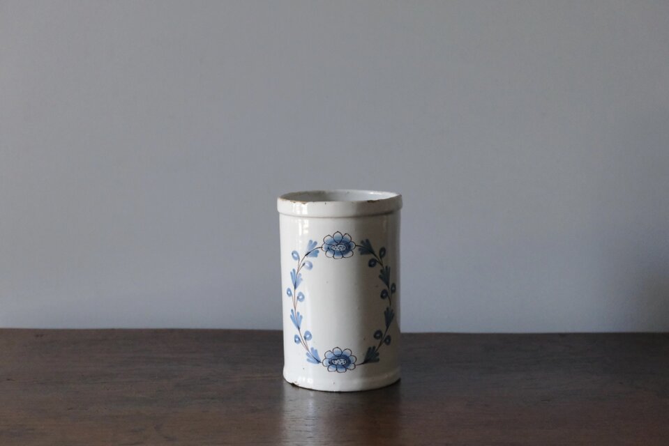 18世紀末 Nevers ヌヴェール ファーマシーポット h17cm フランス アンティーク 0502177