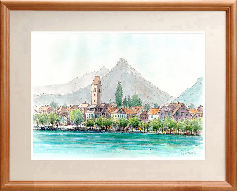 油絵「ベネチア礼賛」p10号　原画 油絵「ベネチア礼賛」p10号 原画