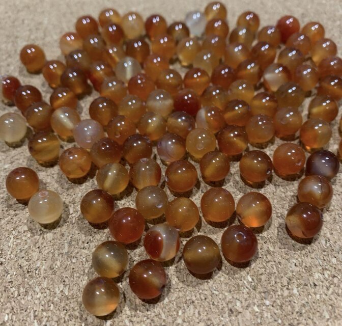 カーネリアン8mm玉　100個セット
