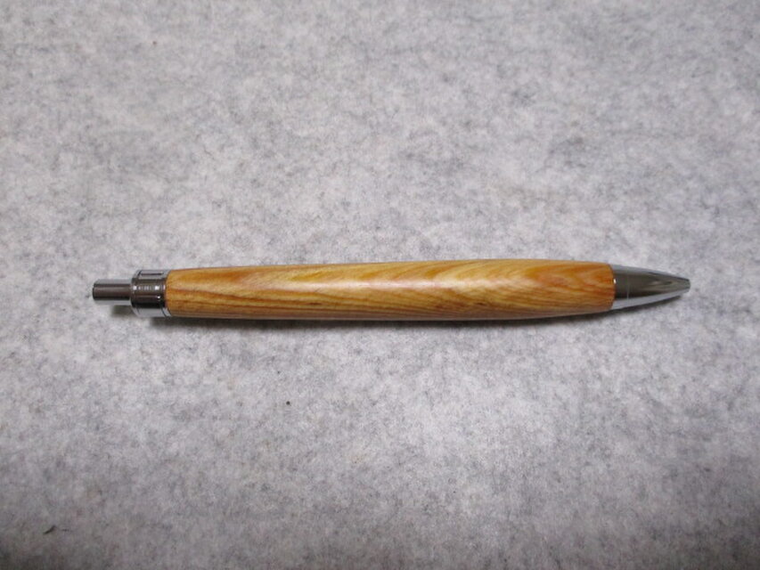 178肥松 木製シャーペン ダブルR溝付き ステンレス 根の部分から木取り 木