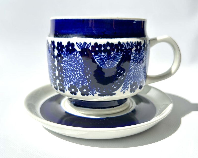 ARABIA アラビア Sinilintu C&S Raija Uosikkinen