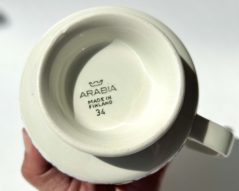 arabia  アラビア シニレティsinilehti  C&S ARABIA sinilintu C&S アラビア シニリントゥ カップ＆ソーサー - 北欧