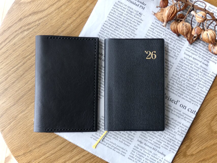 NOLTY 能率手帳（小型版）カバー／革／黒