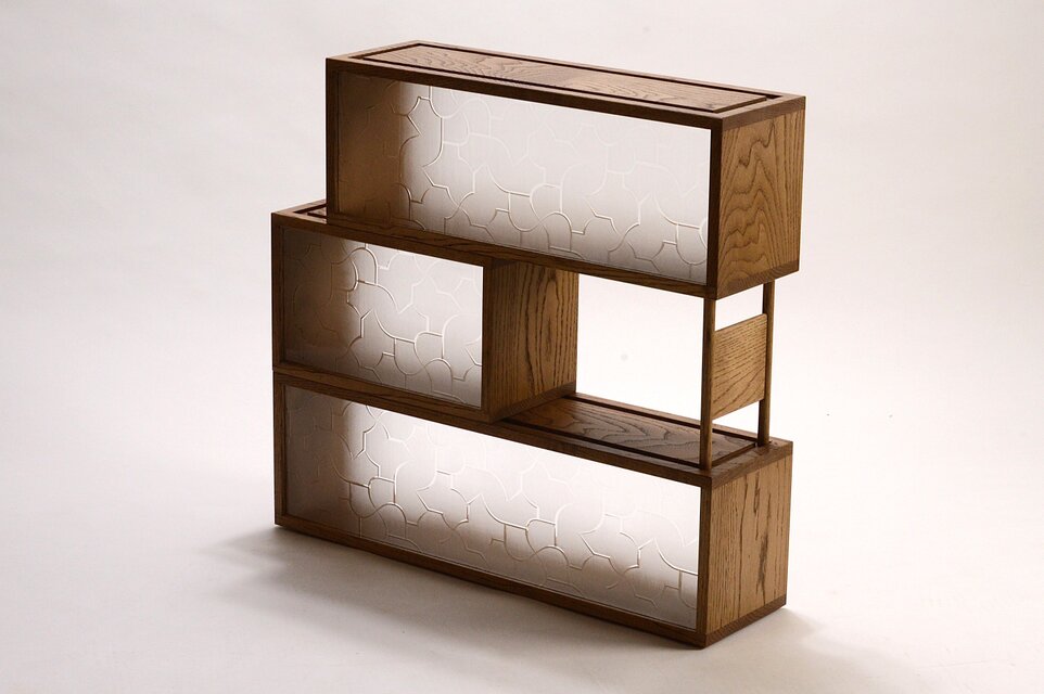 ナラの組み合わせマグカップ小棚セット