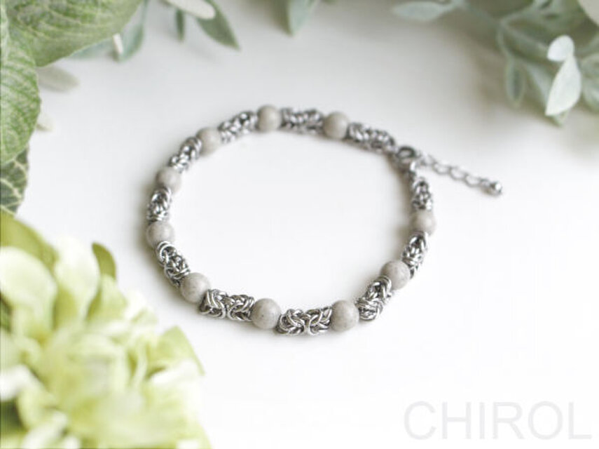 北投石 チェーン ブレスレット/ サージカルステンレス | iichi 日々の