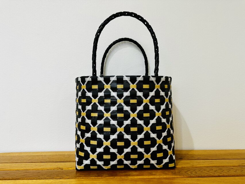 プラカゴ★お散歩バッグ　温泉バッグ　エコバッグ　PPバンド　カゴバッグ