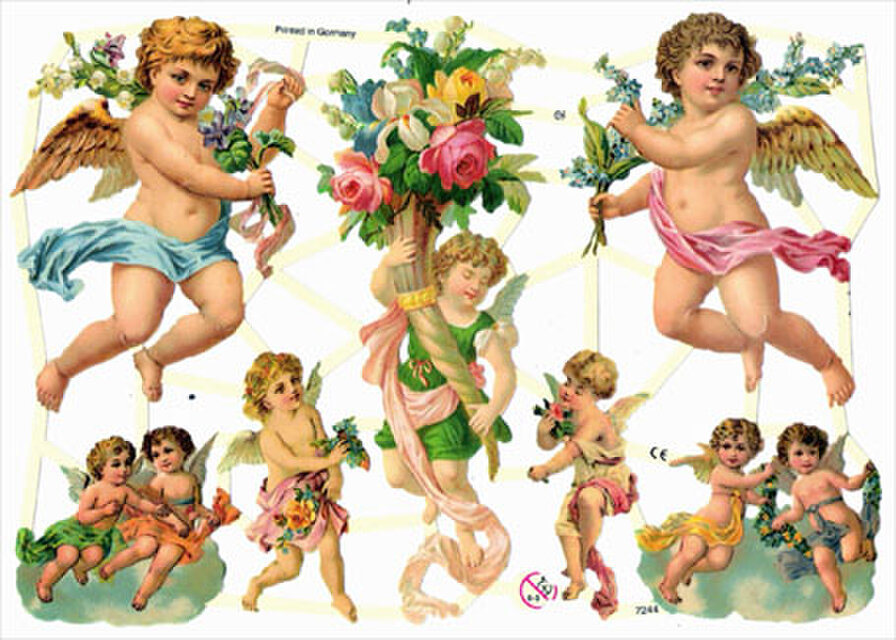 ドイツ製クロモス 花を持つ天使 ラメなし DA-CHY006（Made in Germany)