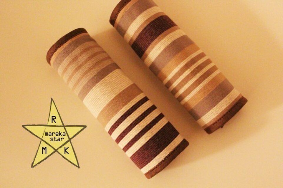 【売約済R様】№279ベビーカーアーチ型ハンドルカバーブラウン系