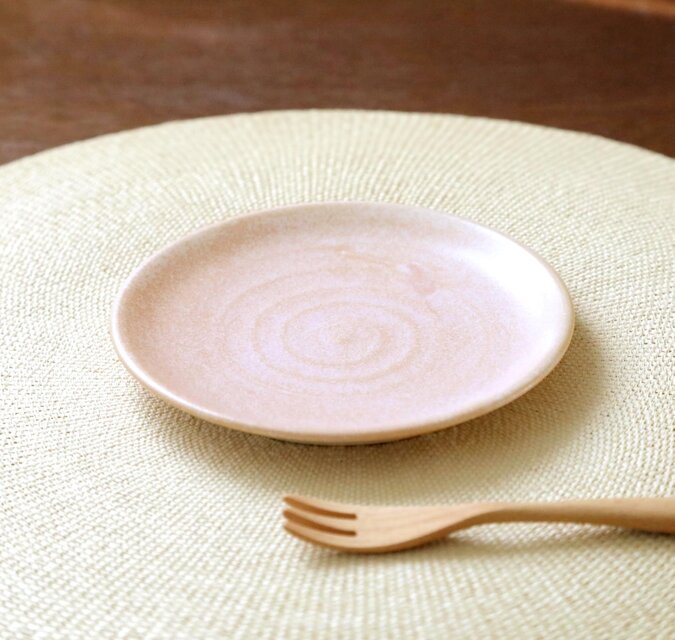 桜花窯変釉のケーキ皿