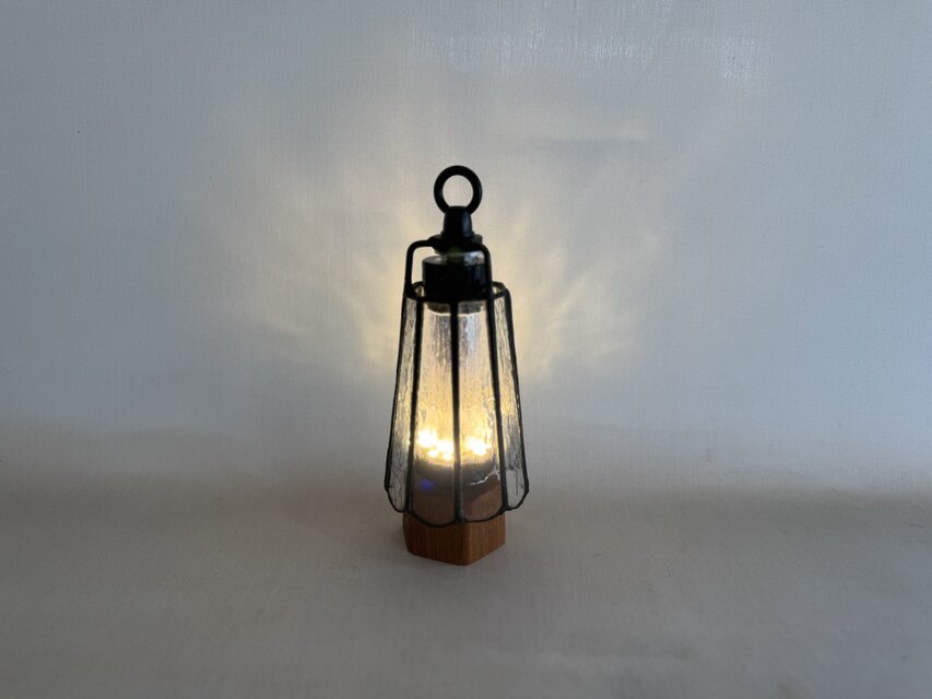 camp light チューリップ 日本製ハンドメイド ステンドグラス製 器具付