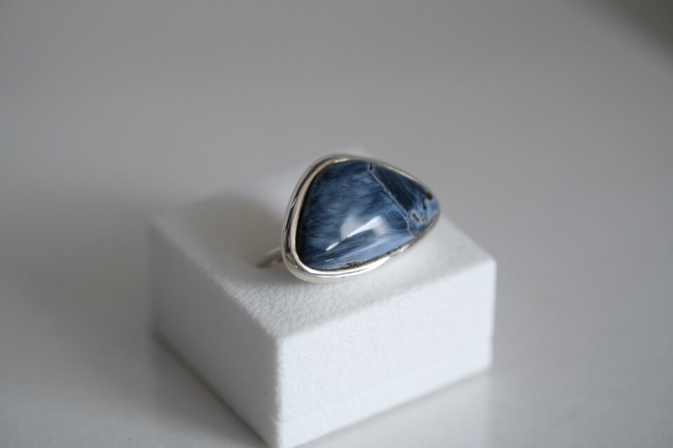 天然石ピーターサイトのsv925リング