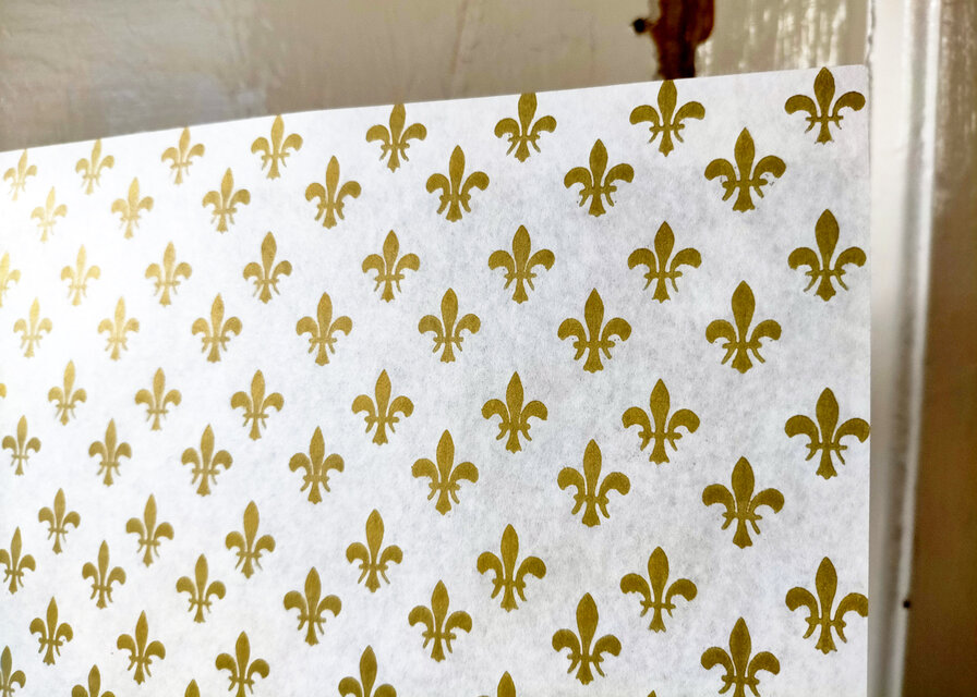 U.S.A. ヴィンテージ包装紙【フルール・ド・リス】DA-WP091