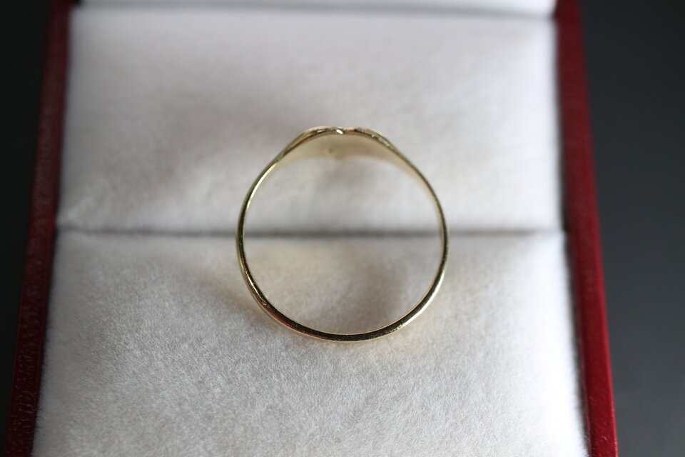 英国 イギリス シグネット ビンテージ ゴールド リング 指輪