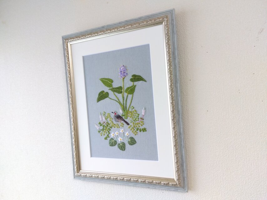 ♡手刺繍アート♡部屋がオシャレになる一点物フレーム刺繡！ お部屋を