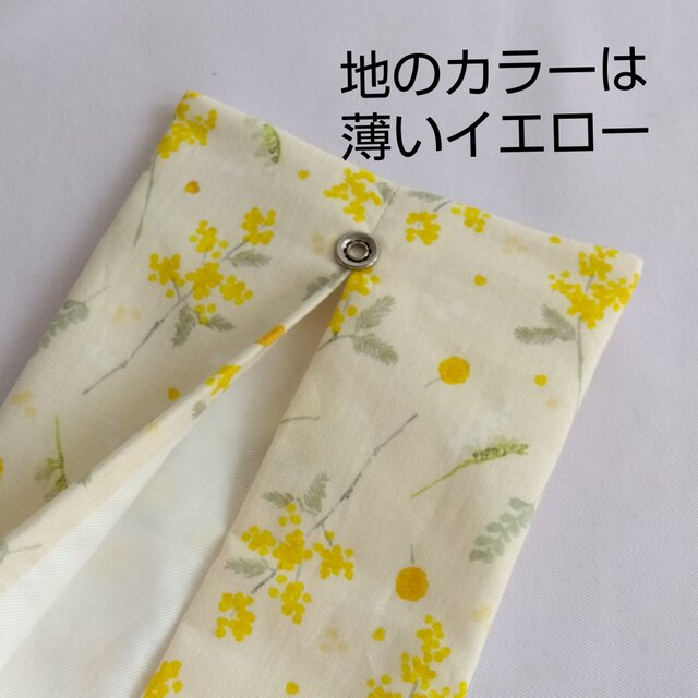 携帯ティッシュケース ミモザブーケ ボックスティッシュから詰替え