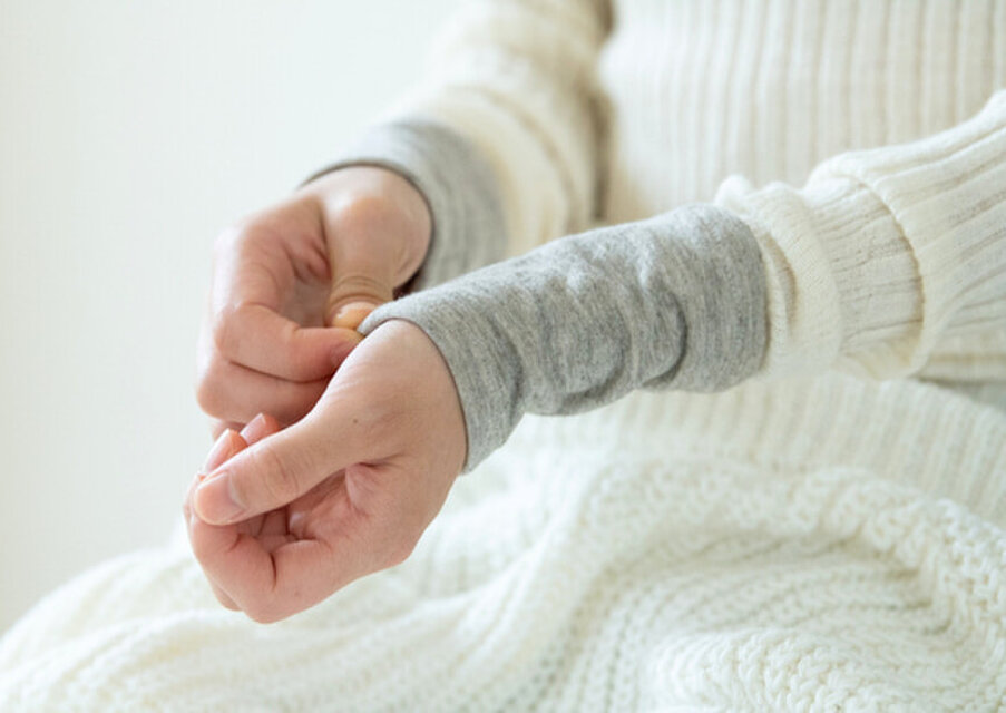 ヤク混エアニット　手首ウォーマー【Organic Cotton】