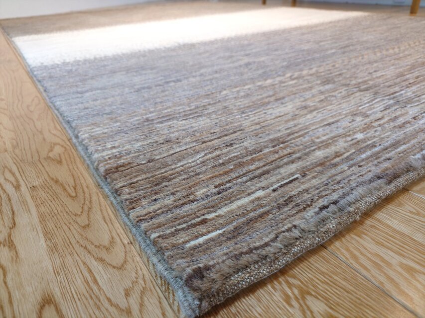 天然無染ラグ　ガゼニラハット　ランナー　200×64 ブラウン　グラデーション 天然無染ラグ ガゼニラハット ランナー 200×64 ブラウン