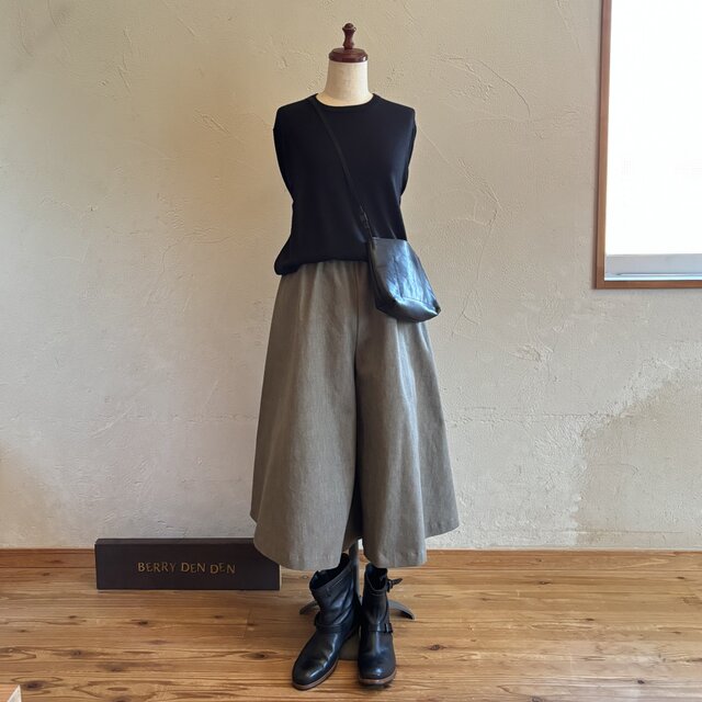 岡山デニム　カーキ　75cm丈