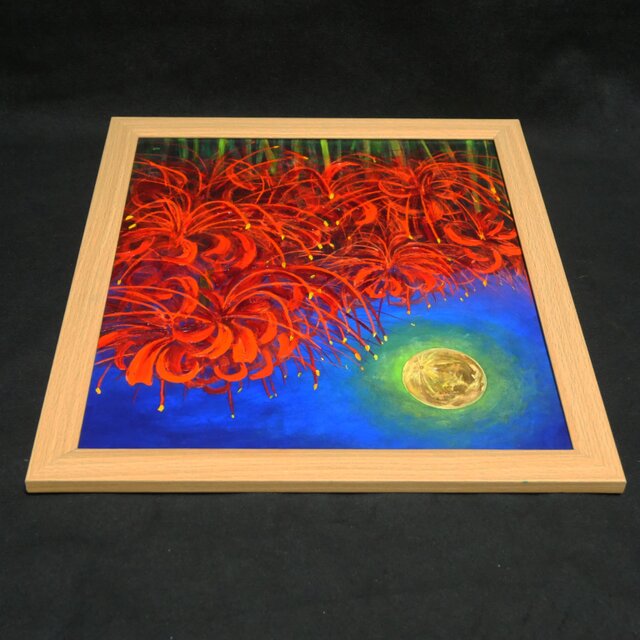 油絵 【月下の彼岸花】 | iichi 日々の暮らしを心地よくする