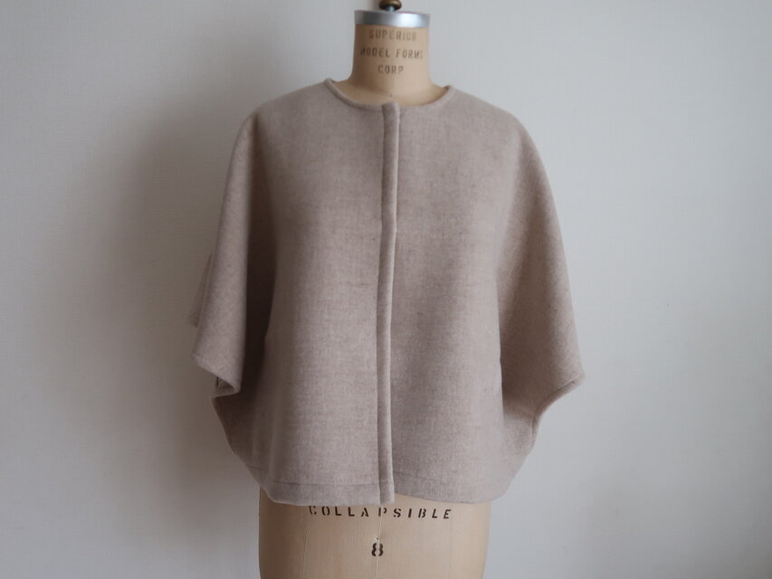 sale30%off♪1点物♡ウールケープコート・ショート丈♡ super120s