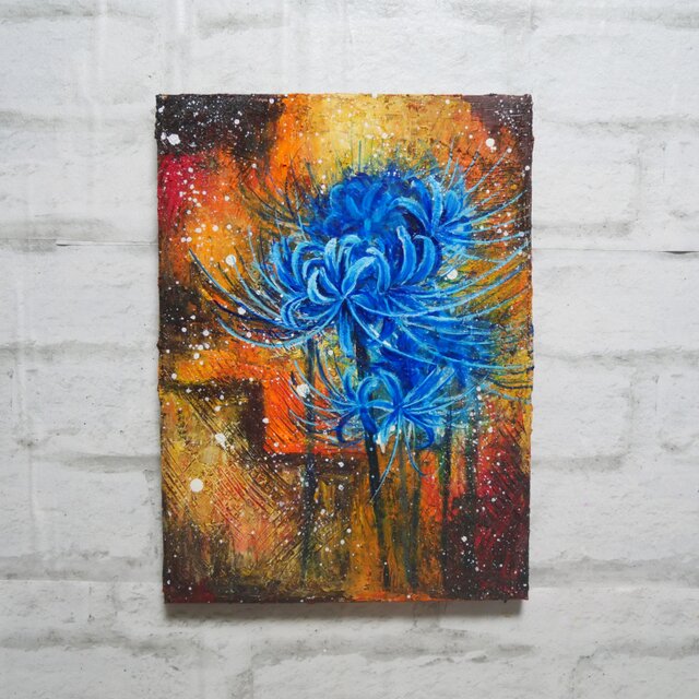 油絵 彼岸花の思い出 油絵 絵画 【彼岸花】 絵画 HR 通販 13045637｜Creema(クリーマ)