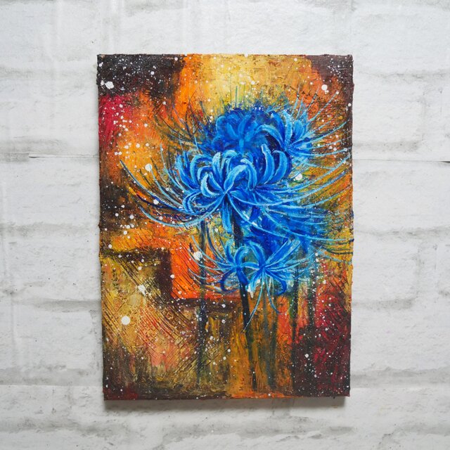 油絵 油彩 油彩画 絵 絵画 【彼岸花】 油絵 油彩 油彩画 絵 絵画 【彼岸花の夕日】 絵画 HR 通販