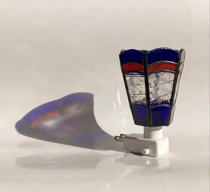 足元ランプ六面（青）