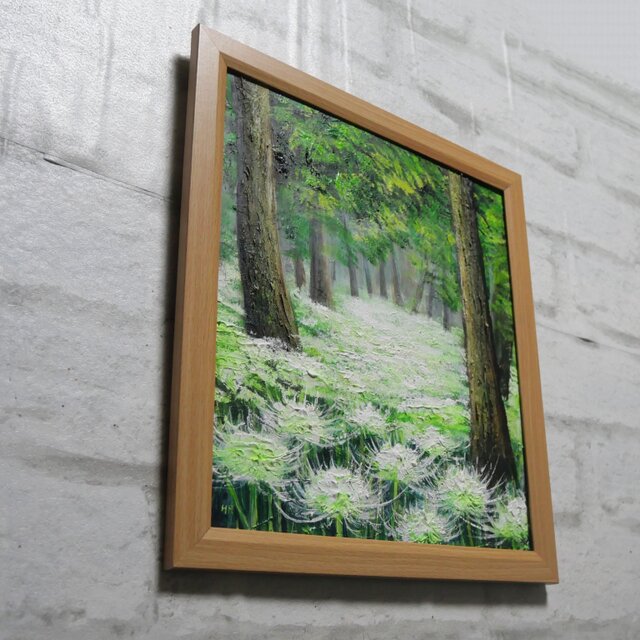 油絵 絵画【白い花道】 油絵 絵画 【白いお花畑】 絵画 HR 通販 14136898｜Creema