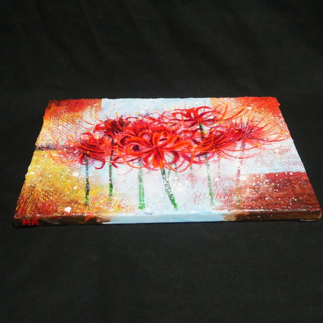 油絵 【曼珠沙華】 | iichi 日々の暮らしを心地よくするハンドメイドや