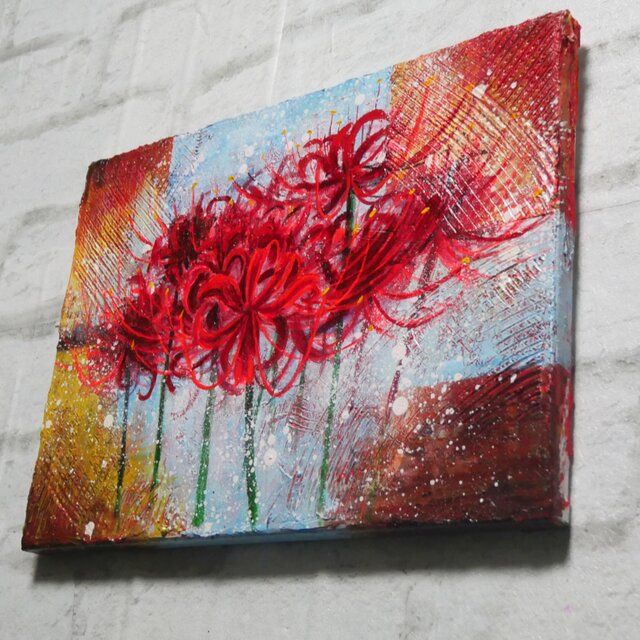 油絵 【曼珠沙華】 | iichi 日々の暮らしを心地よくするハンドメイドや