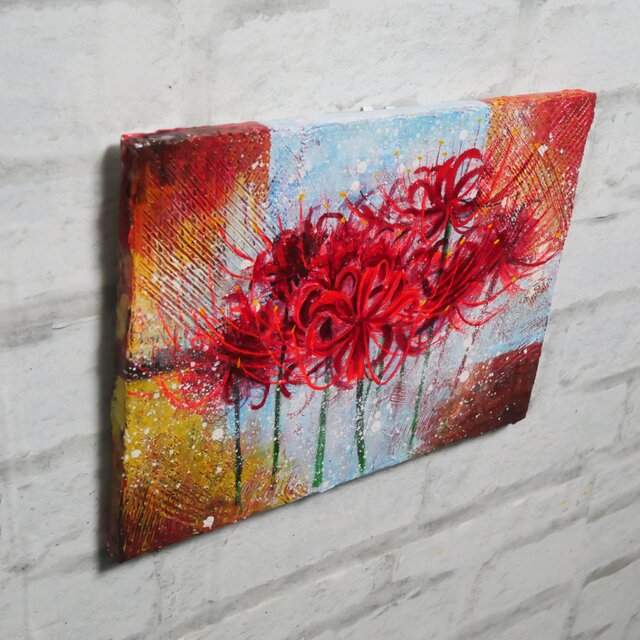 油絵 【曼珠沙華】 | iichi 日々の暮らしを心地よくするハンドメイドや