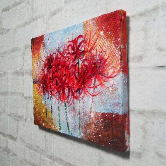 油絵 【曼珠沙華】 | iichi 日々の暮らしを心地よくするハンドメイドや