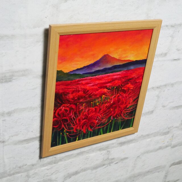 【秋日和のケイトウ】絵画 油彩 油彩画 絵 油絵 油絵 【秋日和】 | iichi 日々の暮らしを心地よくするハンドメイドや