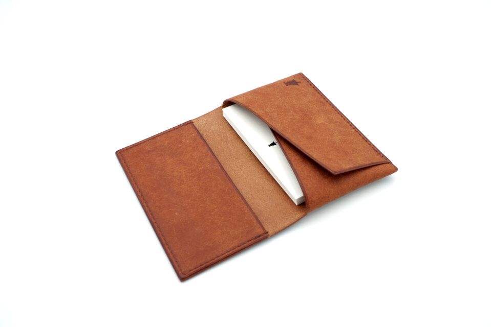 受注生産】名刺入れ イタリアンレザー／モスグリーン -ORIGIN series