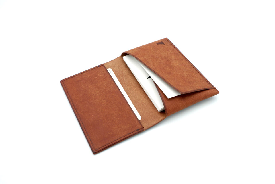 受注生産】名刺入れ イタリアンレザー／モスグリーン -ORIGIN series