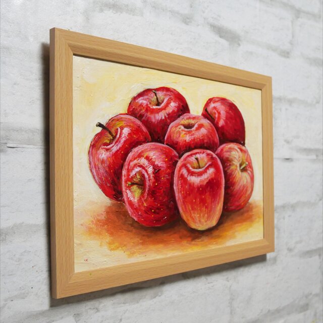 油絵【七つの林檎】 | iichi 日々の暮らしを心地よくするハンドメイド